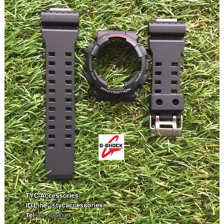 กรอบสาย นาฬิกา Casio G-Shock 💯% ฟร้อนแดงเทา (แถมตะขอ) (1)