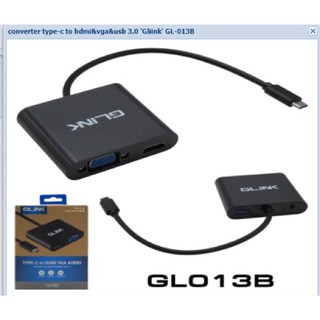 GLINK GL-013B Type-C to Hdmi Vga Adapter 2in 1