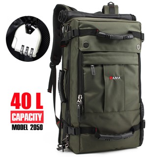 KAKA กระเป๋าเป้สัมภาระ กระเป๋าเป้เดินทาง กระเป๋า 3-in-1 สะพายไหล่ หลัง และ ถือ Classic Travel Backpack รุ่น 2050 (40L)