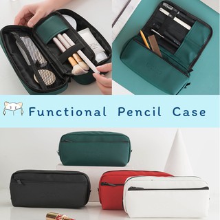 กระเป๋าดินสอ Minimal สารพัดประโยชน์ หนัง PU คุณภาพดี ⭐ Functional Pencil Case mimisplan