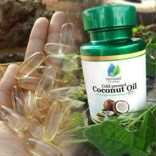 น้ำมันมะพร้าวสกัดเย็น Coconut Oil By Mermaid แพ็คเกจใหม่ ของแท้ 100 %