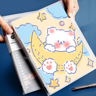㍿◑[Hot Sale] Cartoon B5 Loose-leaf Notebook Removable Horizontal Line Notebook Replacement Inner Page Notebook A5 Cute H