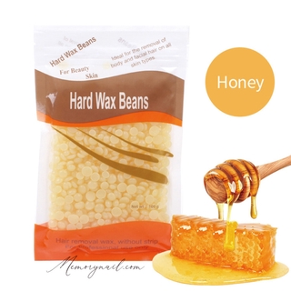 กลิ่นน้ำผึ้ง 100g. เม็ดแว็กซ์ร้อน แว๊กซ์กำจัดขนถอนถึงรากขน แว๊กขนไม่ใช้ผ้า แถมฟรีไม้ปาดแว๊กซ์ Hard wax bean