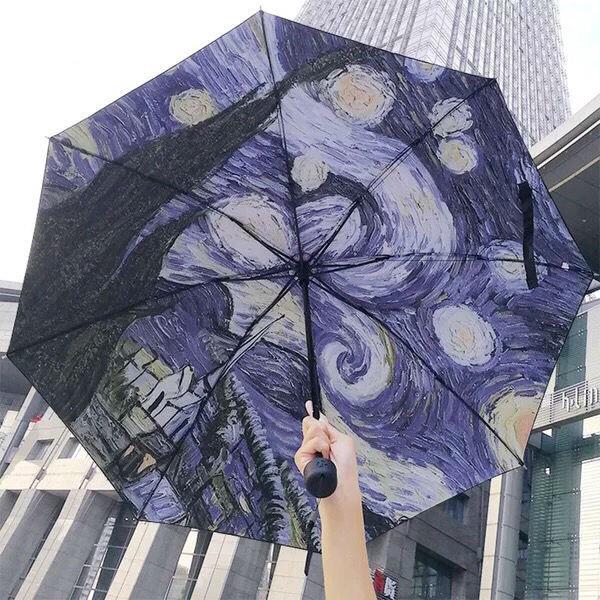 ร่มร่มลายของ 'Starry night' ของ Van Gogh