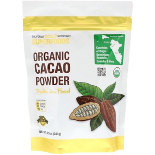 พร้อมส่ง และพรีออเดอร์ ผงคาเคา Organics Cacao Powder มี 3 ยี่ห้อ Navitas California Gold Nutrition และ Zint