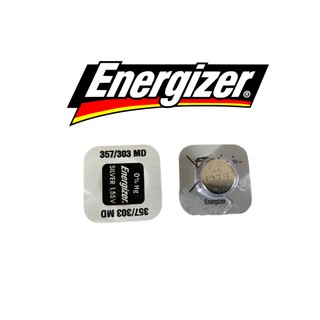 ถ่านนาฬิกา Energizer 357/303 (SR44) /SR1154SW/SR1154W (1.55V) Watch Battery แพ็คกิ้งเม็ดเดี่ยว MADE IN USA (Exp.07/2024)
