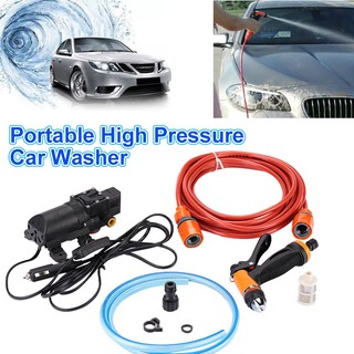 【 Ready】12V Car Wash Water Gun Car Electric High Pressure Water Pump Household Car Washer