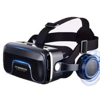 c2☸✽❁AB แว่นVR ของแท้100% นำเข้า 3D VR Glasses with Stereo Headphone Virtual Reality Headset แว่นตาดูหนัง อัจฉริยะ สำหร (1)