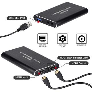 USB 3.0 HDMI Video Game Capture Card HD 1080P 60FPS Live Streaming with MIC Built-in USB 3.0 Controller FxDJ