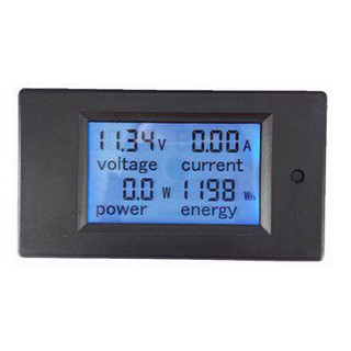 มิเตอร์วัดไฟฟ้า DC AC 4 in 1 digital energy meter (Voltage (V), current (A), active power (W), energy (Wh))