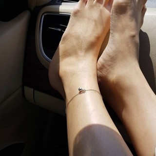 Silver ankle bracelet anklet สร้อยข้อเท้าเงินแท้