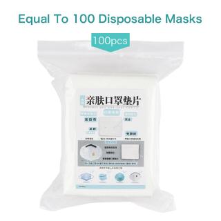 FINETOO 100pcs/Pack Disposable Masks Gasket Anti-haze Filter Square Dust-proof Breathable Safe Health Mouth Face Masks Cotton Pad Mat