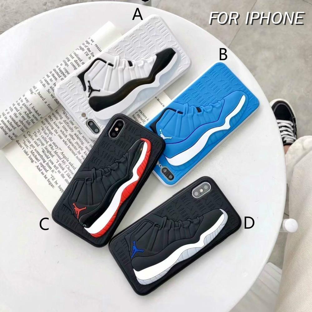 รองเท้าบาสเก็ตบอลแฟชั่น 3 D NBA Air Dunk Jordan Sports สำหรับ iPhone 6 6s 7 8 Plus X XS XR Max 10
