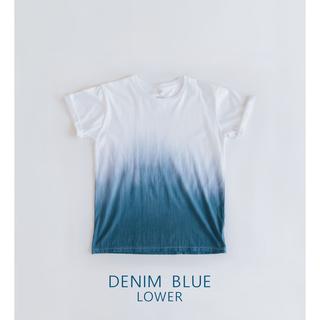 UNISEX / Dip Dye Ombre-Tshirt - Denim Blue [Lower]