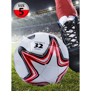 ลูกฟุตบอล ลูกบอล ลูกบอลหนังเย็บ PVC ขนาดมาตรฐานเบอร์ 5 Soccer Ball