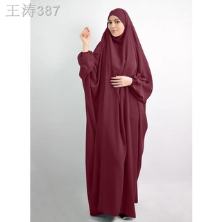 ✗✉Eid Hooded ฮิญาบสำหรับมุสลิมหญิงชุดสวดมนต์เสื้อผ้า Jilbab Abaya ยาว Khimar คลุมทั้งหมดรอมฎอนชุดอาบายาอิสลามเสื้อผ้า Ni