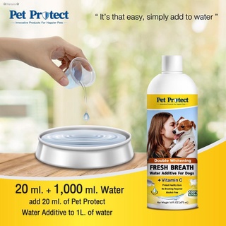 ☒♞☄❀Nature❀Pet Protect น้ำยาบ้วนปากแมว น้ำยาบ้วนปากสุนัข ระงับกลิ่นปาก สูตรลดการอักเสบของเหงือกและช่วยให้ฟันขาวขึ้น