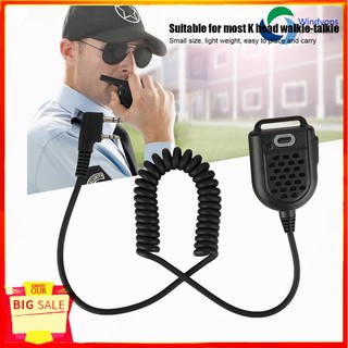 ❀พร้อมส่ง ไมโครโฟนวิทยุสื่อสารแบบพกพา K Head Mini Walkie-talkie Portable Transceiver Hand Microphone with Lamp(Black)