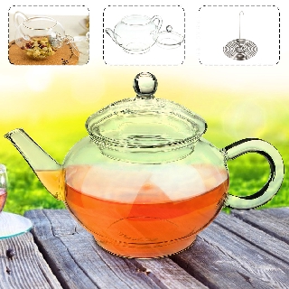 กาน้ำชา ทำจากแก้วใส ทนความร้อน สำหรับ Blooming Tea