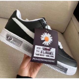 Half price Nike Air Force 1 paceminusone x Black/White G-Dragon Casual Shoes Healthy Athletic Instock }
