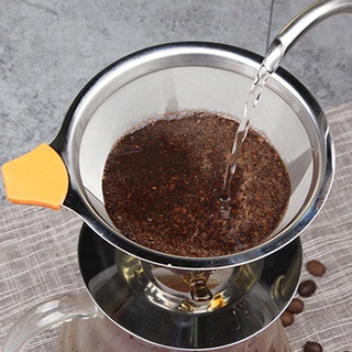 ♕●ตัวกรองกาแฟสแตนเลส Dripper เครื่องกรองกาแฟแบบใช้ซ้ำได้ตาข่ายช่องทางตะกร้ากรองกาแฟเครื่องมือ ที่ใส่ตัวกรองกาแฟแบบใช้ซ้ำ
