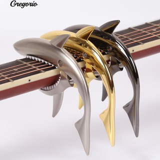 Gregorio คาโปกีต้าร์ โลหะ รูปฉลาม สำหรับกีตาร์อะครูสติก
