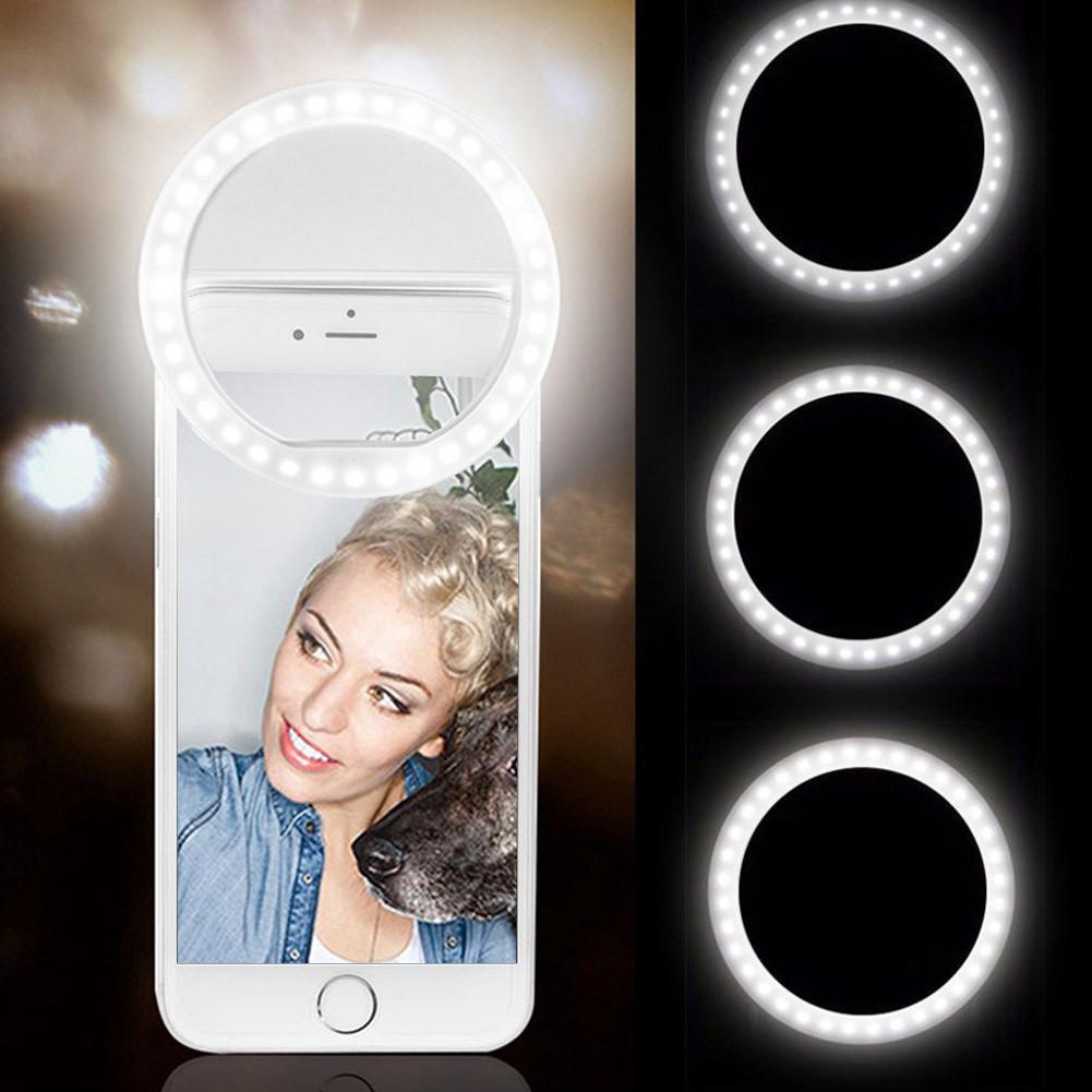 HealthyLife Fashion Mode Selfie Luminous LED Ring Flash Fill Light Clip Camera For All Phone