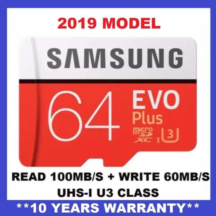 เมมโมรี่การ์ด 2019 Samsung 64 Gb 100mb / S Micro Sd Evo Plus Class 10 Uhs U3 4k