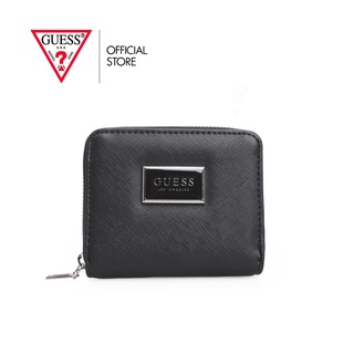 GUESS กระเป๋า รุ่น HH602655 ABREE SLG SMALL ZIP AROUND สีดำ กระเป๋าผู้หญิง กระเป๋าสตางค์