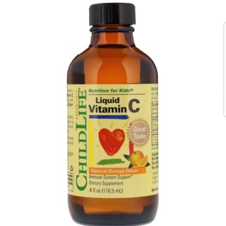 ☺️ไม่จีนนะจ๊ะ☺️มีของพร้อมส่ง👏👏👏ล็อตล่าสุด👏👏👏🇺🇸Childlife Vitamin C🇺🇸 ขนาด 4 onz.วิตามินนำเข้า🇺🇸🇺🇸🇺🇸 วิตามินซี (1)