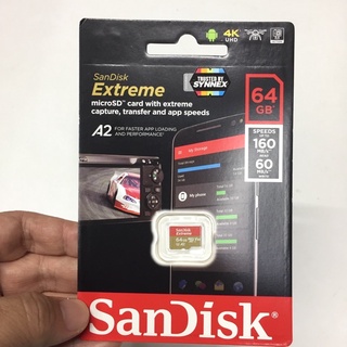 Sandisk 64 128 GB Extreme MicroSDHC UHS-I Card A2 U3 4K V30 มือถือ กล้องติดรถ Action camera (1)