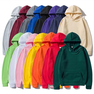 สังคม Hoodie Men's Pure Color Trend Hoodie เสื้อกันหนาวสไตล์เกาหลี
