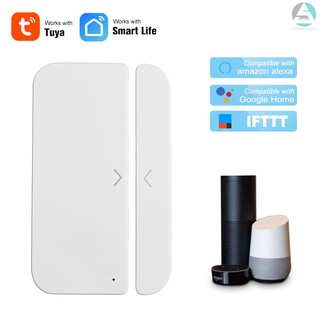 ☀[ready stock]☀WiFi Door Alarm Window Sensor Detector Smart Home Security Tuya SmartLife App Control Compatible Amazon Alexa Google Assistant IFTTT