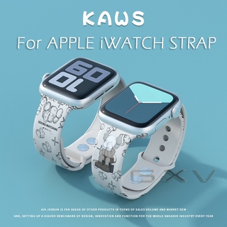 KAWS สายนาฬิกาข้อมือซิลิโคนสําหรับ Apple Watch 44 มม . 40 มม .