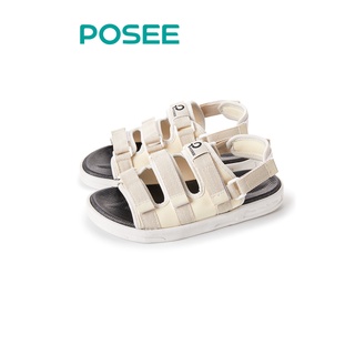 Posee velcro Kee Style รองเท้าชาแตะรัดส้น ส้นหนา สำหรับผู้หญิง ผู้ชาย รองเท้าเชือกถัก รองเท้าเดินป่า รองเท้าผ้าใบ