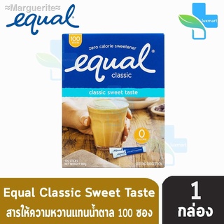✥◊≈Marguerite≈Equal Classic อิควล ชนิดผง ให้ความหวานแทนน้ำตาล 100 ซอง [1 กล่อง] น้ำตาล