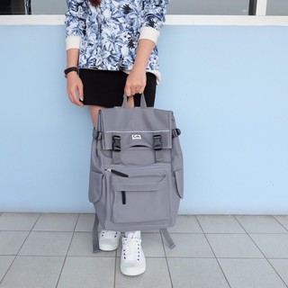 SALE ♨️ กระเป๋าเป้กันน้ำจุ 19 ลิตร 🔺 Backpack Grey L-series 🔻