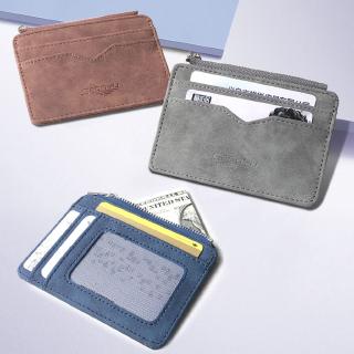 Men Leather Multi-card Card Holder Wallet Frosted Fabric Card Holder Package